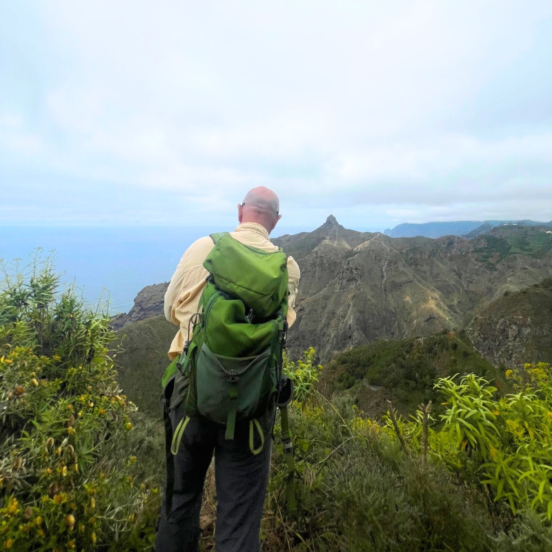 Guided hiking experience in Anaga mountains Tenerife with coastal views